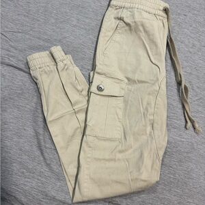 Men's Beige Cargo Pants